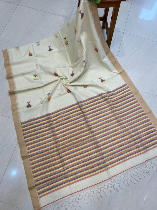 Authentic 100% Pure Cotton Khadi Handloom Jamdani