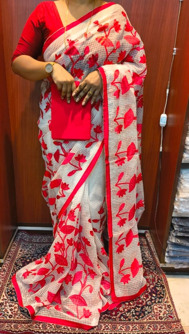 Resham by cotton Kota saree over Parsi work..