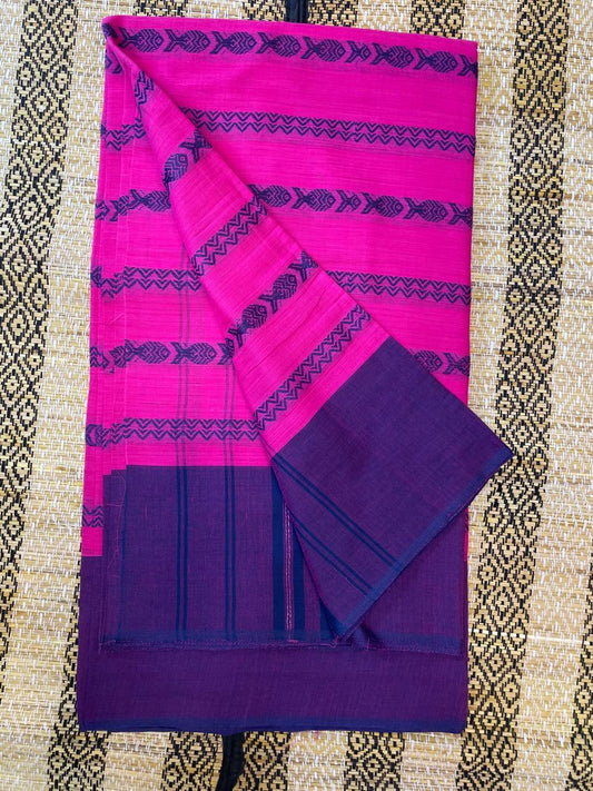 Authentic Dhaniakhali Soft fether Feelings Cotton Saree