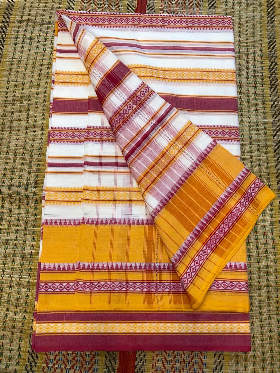 Authentic Dhaniakhali Soft fether Feelings Cotton Saree