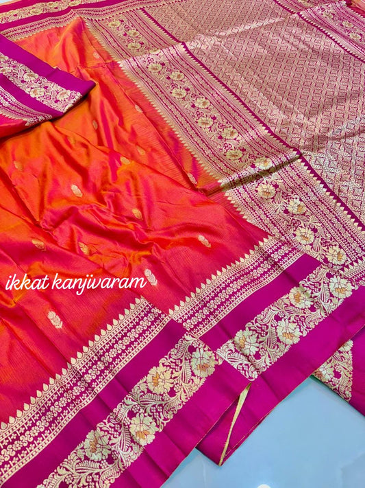 EXCLUSIVE PREMIUM QUALITY IKKAT KANJIVARAM SILK