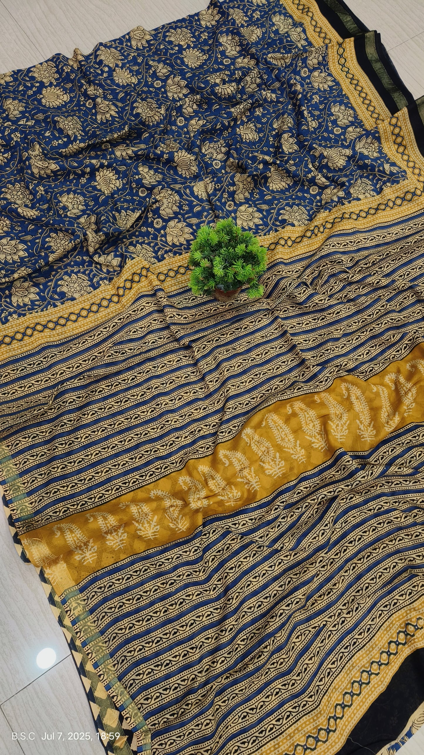 Pure chanderi cotton  Azrak