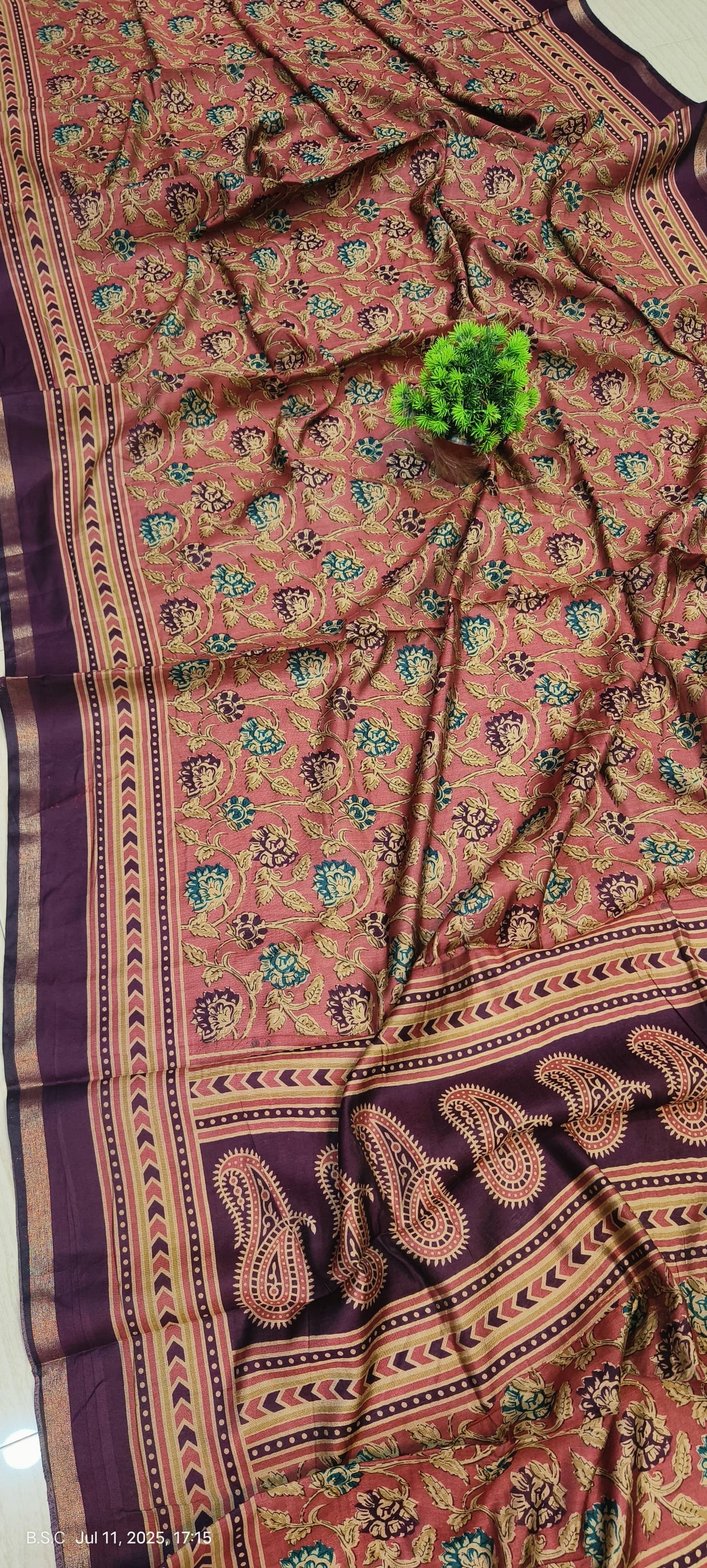 Pure chanderi silk