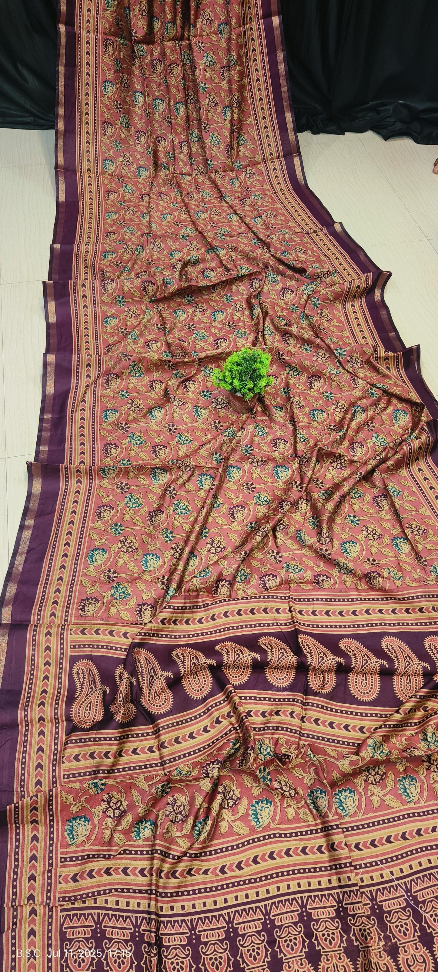 Pure chanderi silk