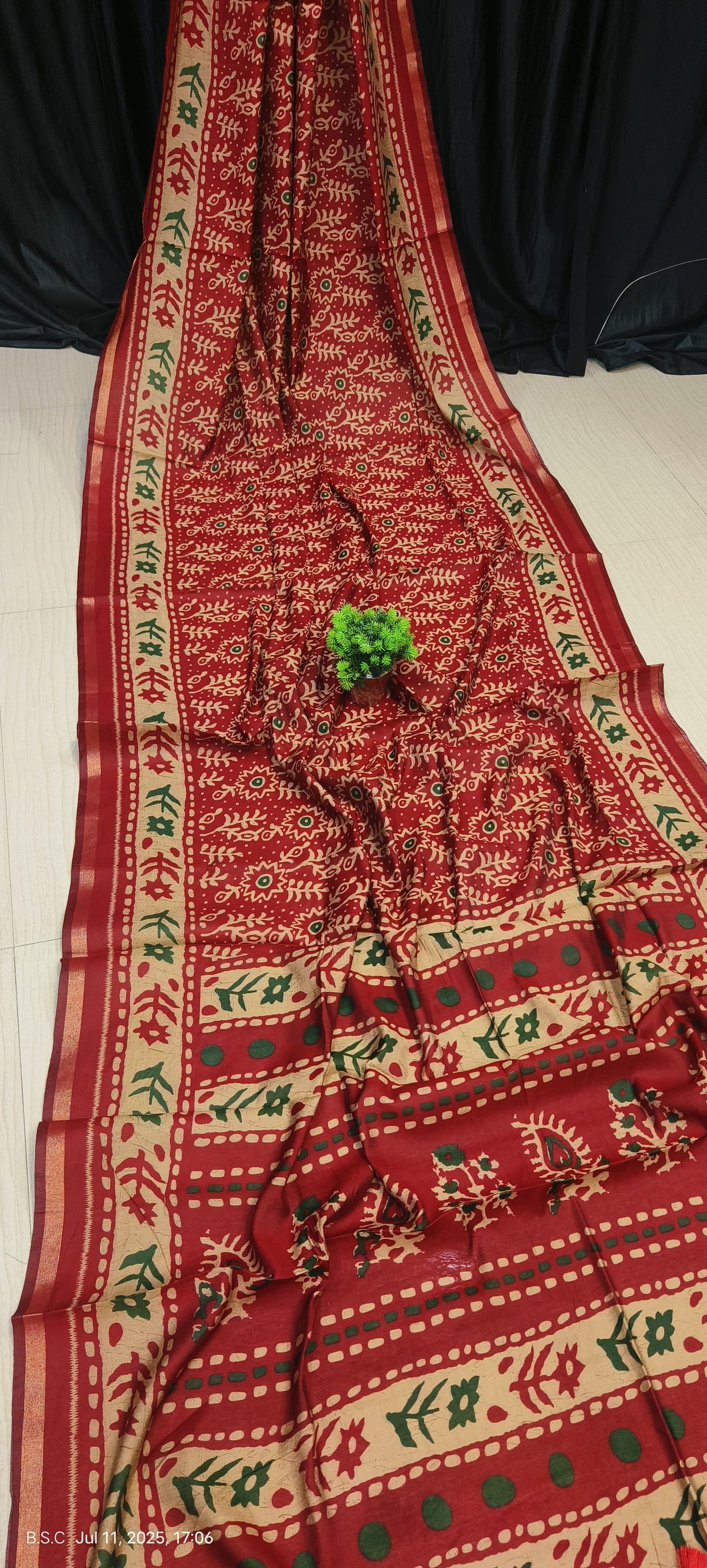 Pure chanderi silk