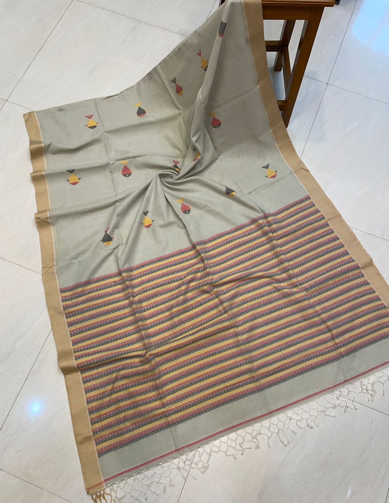 Authentic 100% Pure Cotton Khadi Handloom  Jamdani