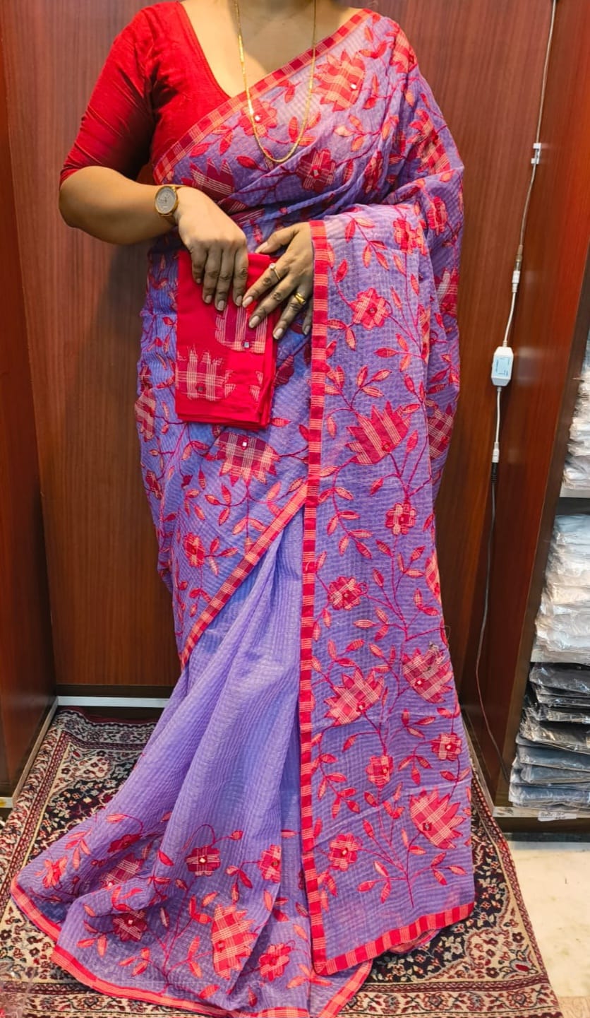 Resham by cotton Kota saree over Parsi work..