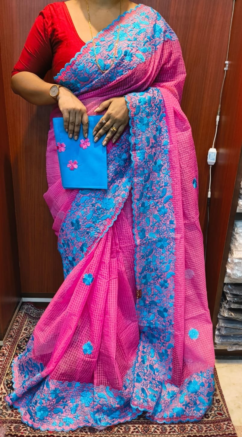 Resham by cotton Kota saree over Parsi work..