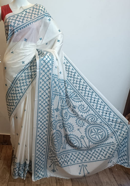 Soft blended bangalore silk gujrati Stitch