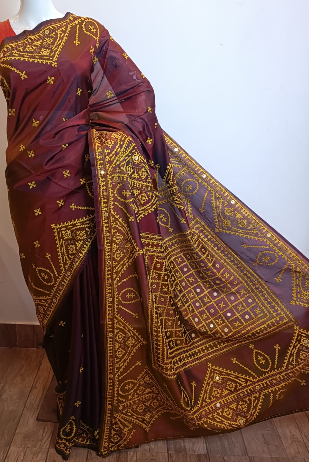 Soft blended bangalore silk gujrati Stitch