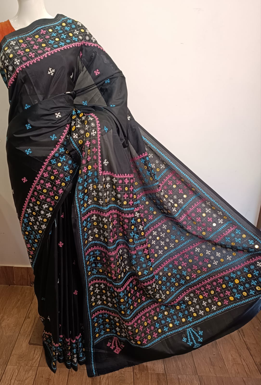 Soft blended bangalore silk gujrati Stitch