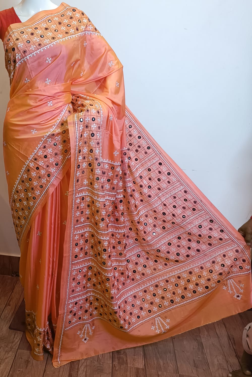 Soft blended bangalore silk gujrati Stitch