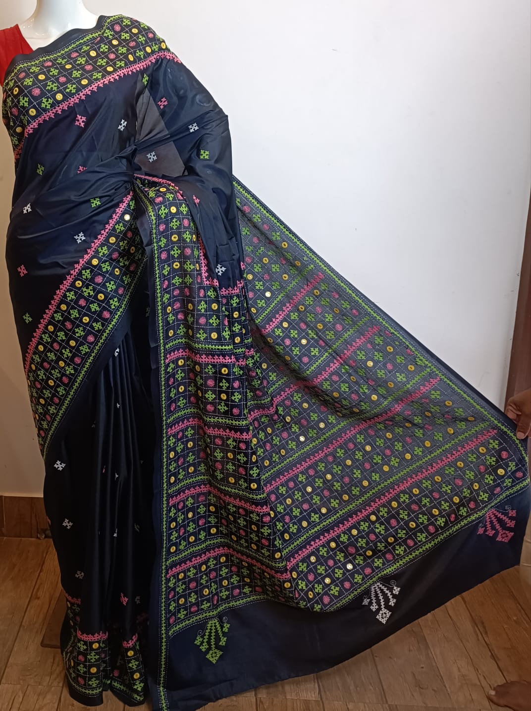 Soft blended bangalore silk gujrati Stitch