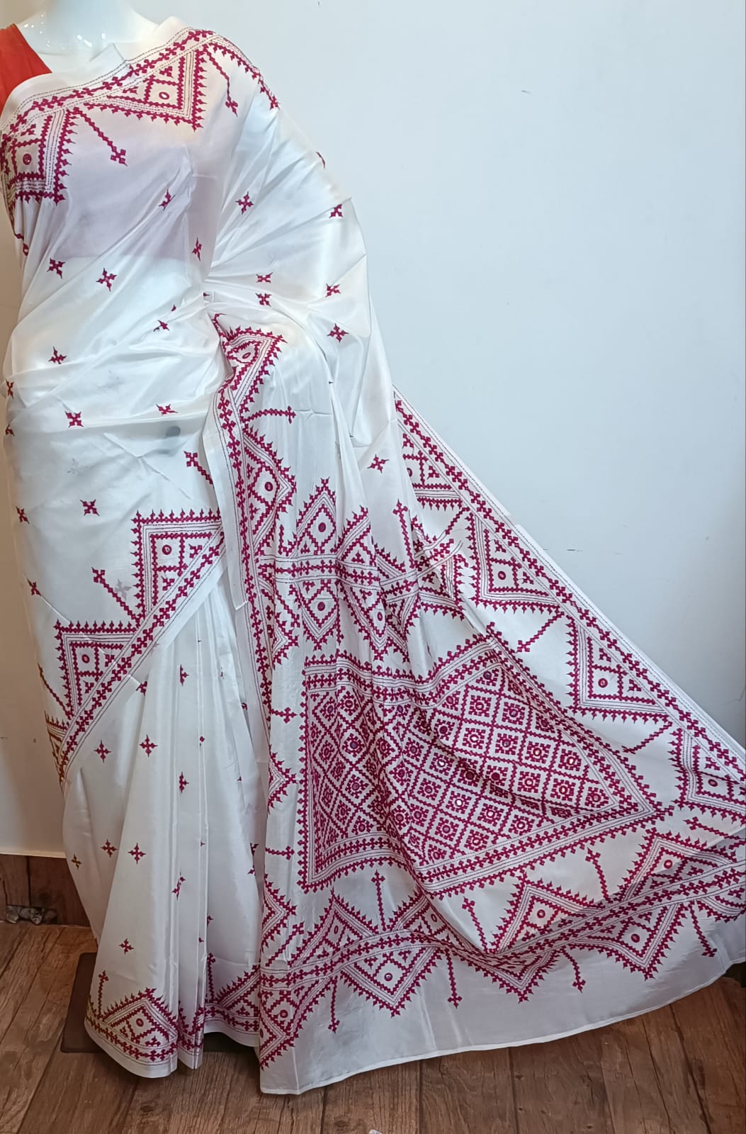 Soft blended bangalore silk gujrati Stitch