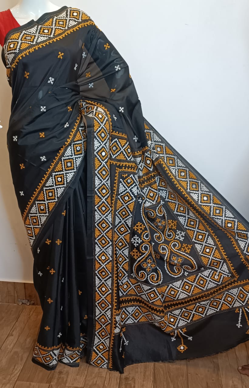 Soft blended bangalore silk gujrati Stitch