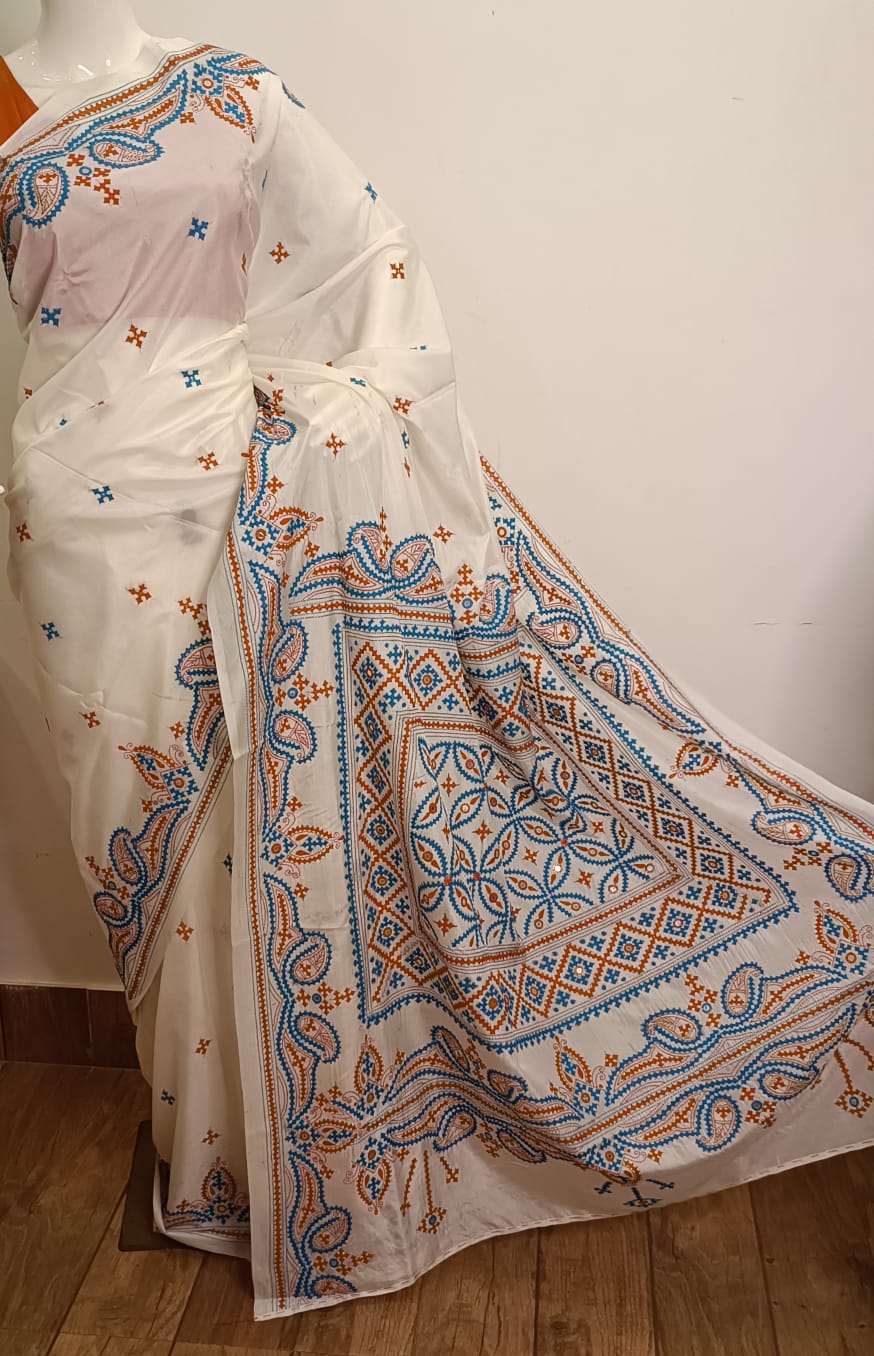 Soft blended bangalore silk gujrati Stitch