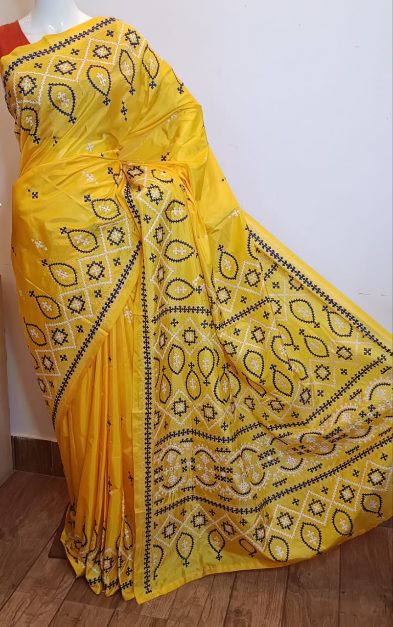 Soft blended bangalore silk gujrati Stitch