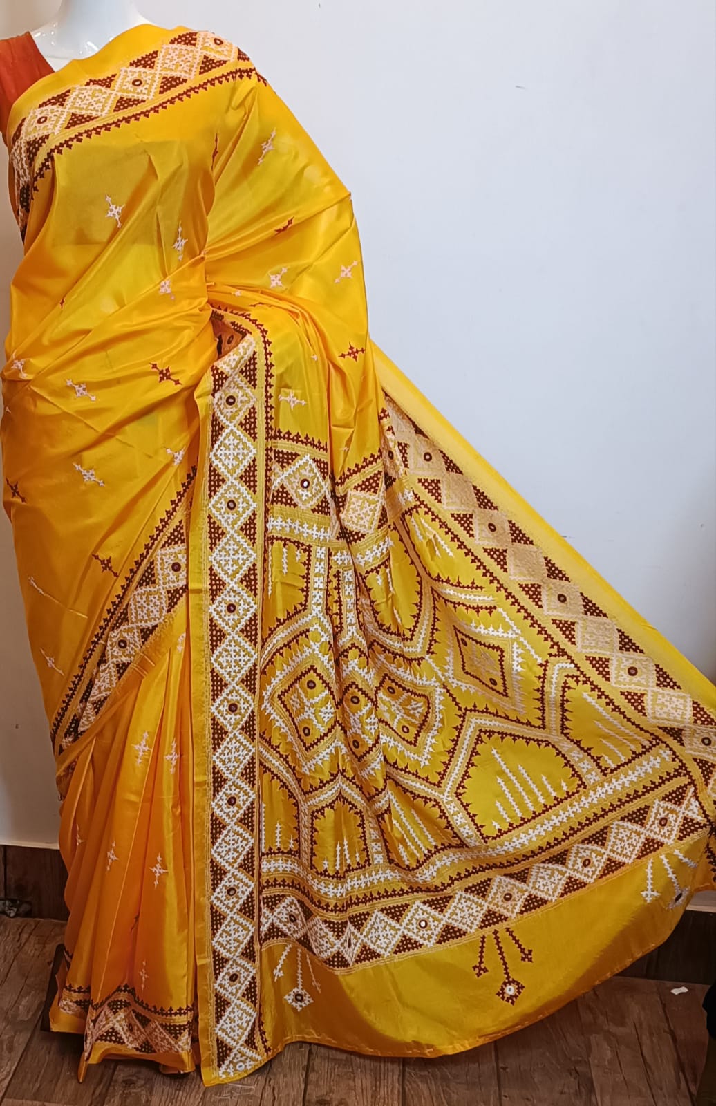 Soft blended bangalore silk gujrati Stitch