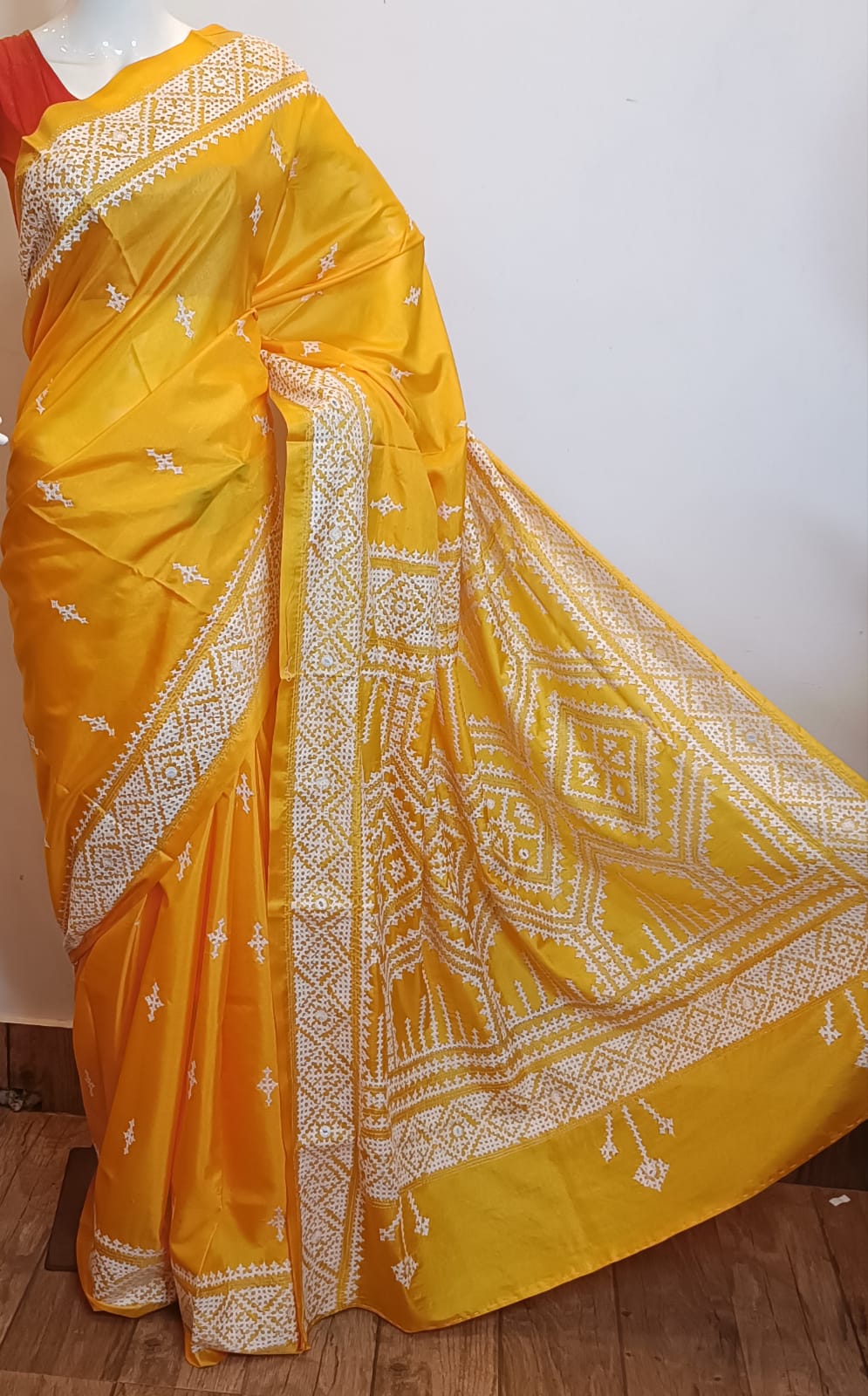 Soft blended bangalore silk gujrati Stitch