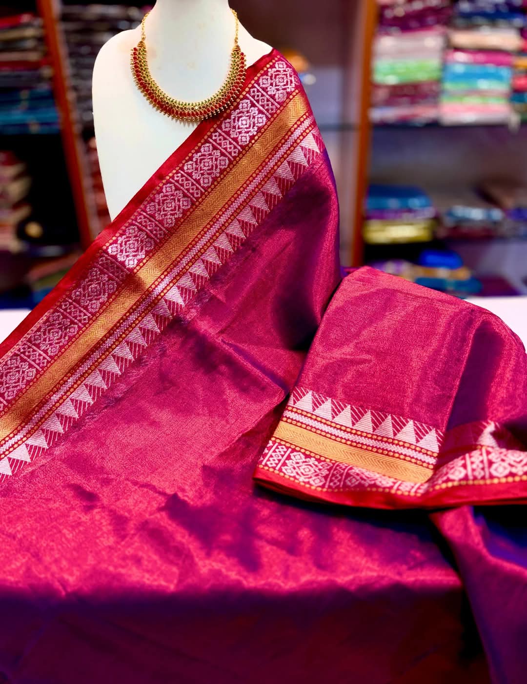 PREMIUM TISSUE COTTON SAREE