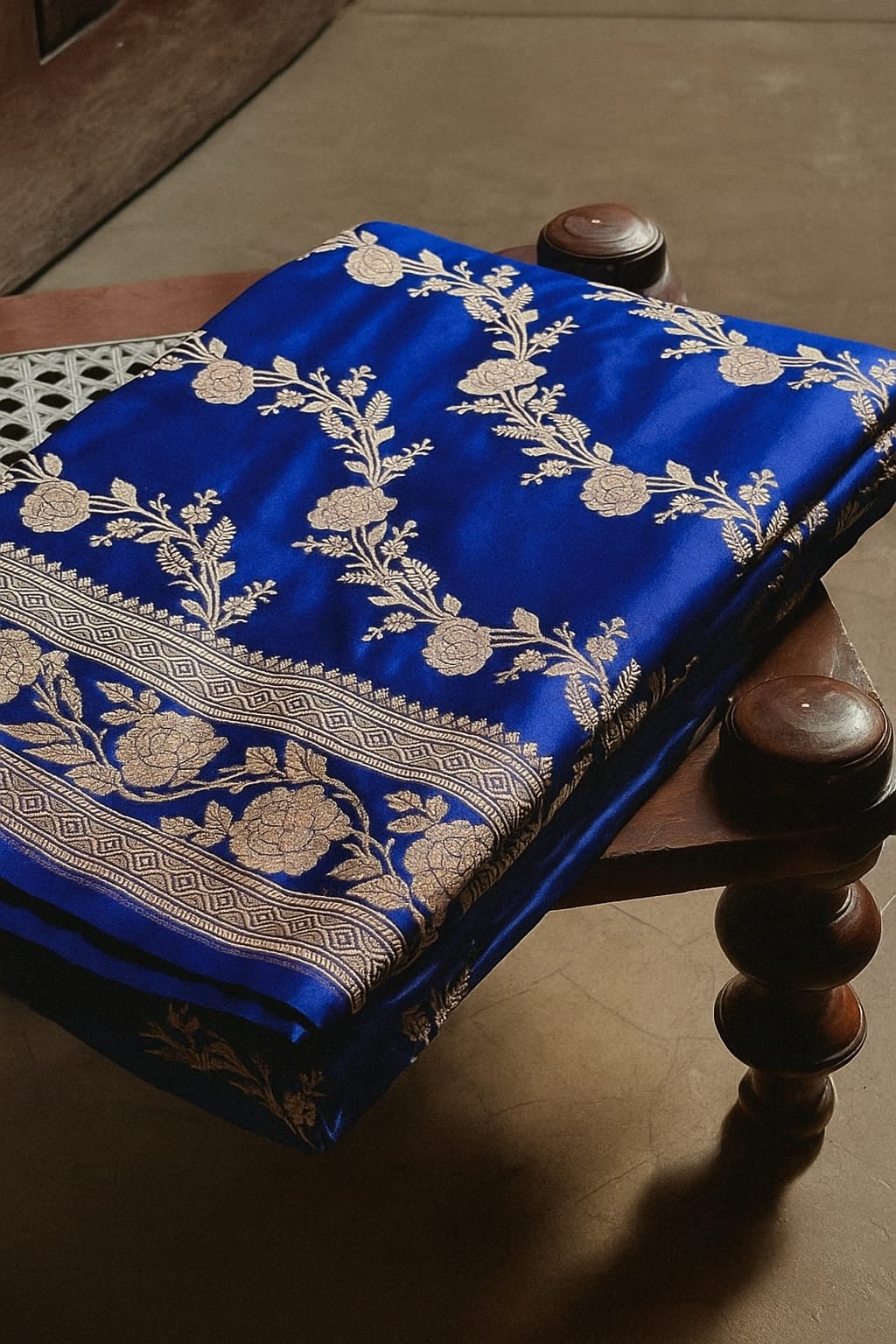 Traditional banarasi inspired mashru katan
silk saree
