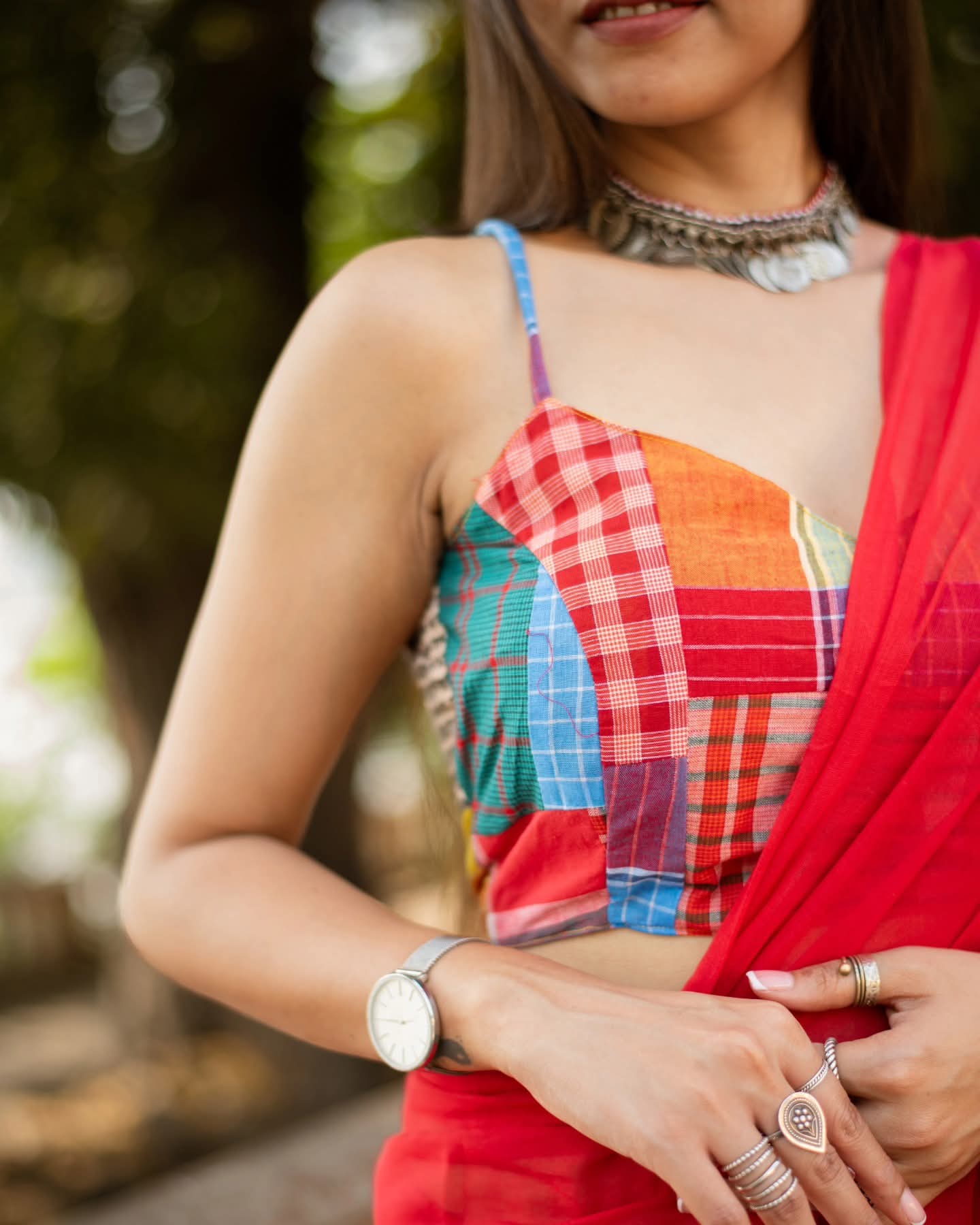 Gamcha Box Mixmatch Saree