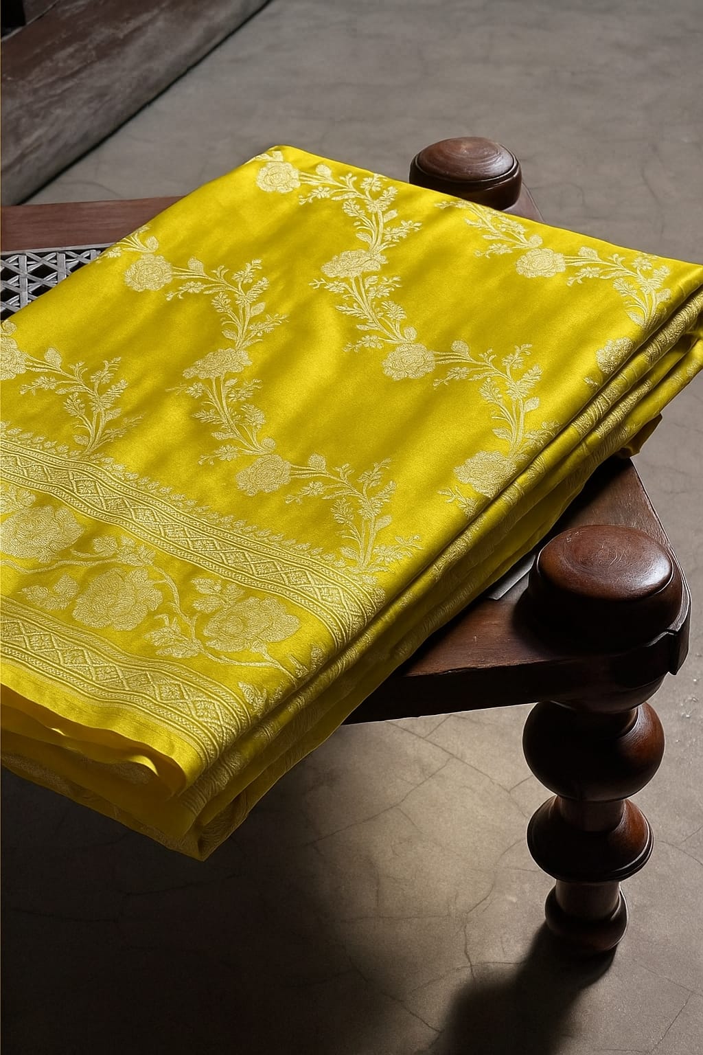 Traditional banarasi inspired mashru katan
silk saree