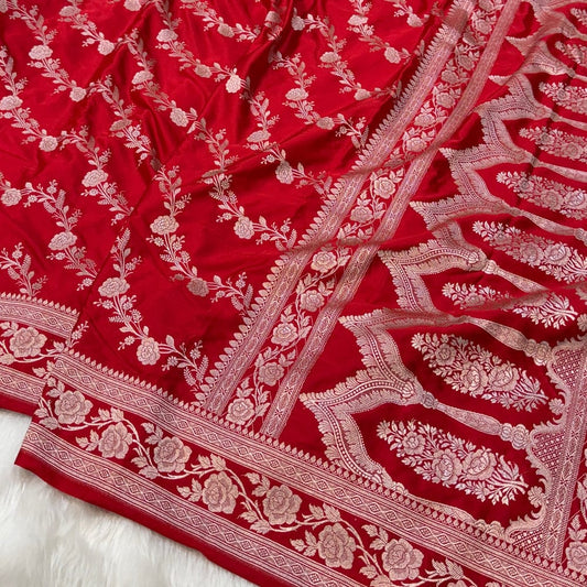 Traditional banarasi inspired mashru katan
silk saree